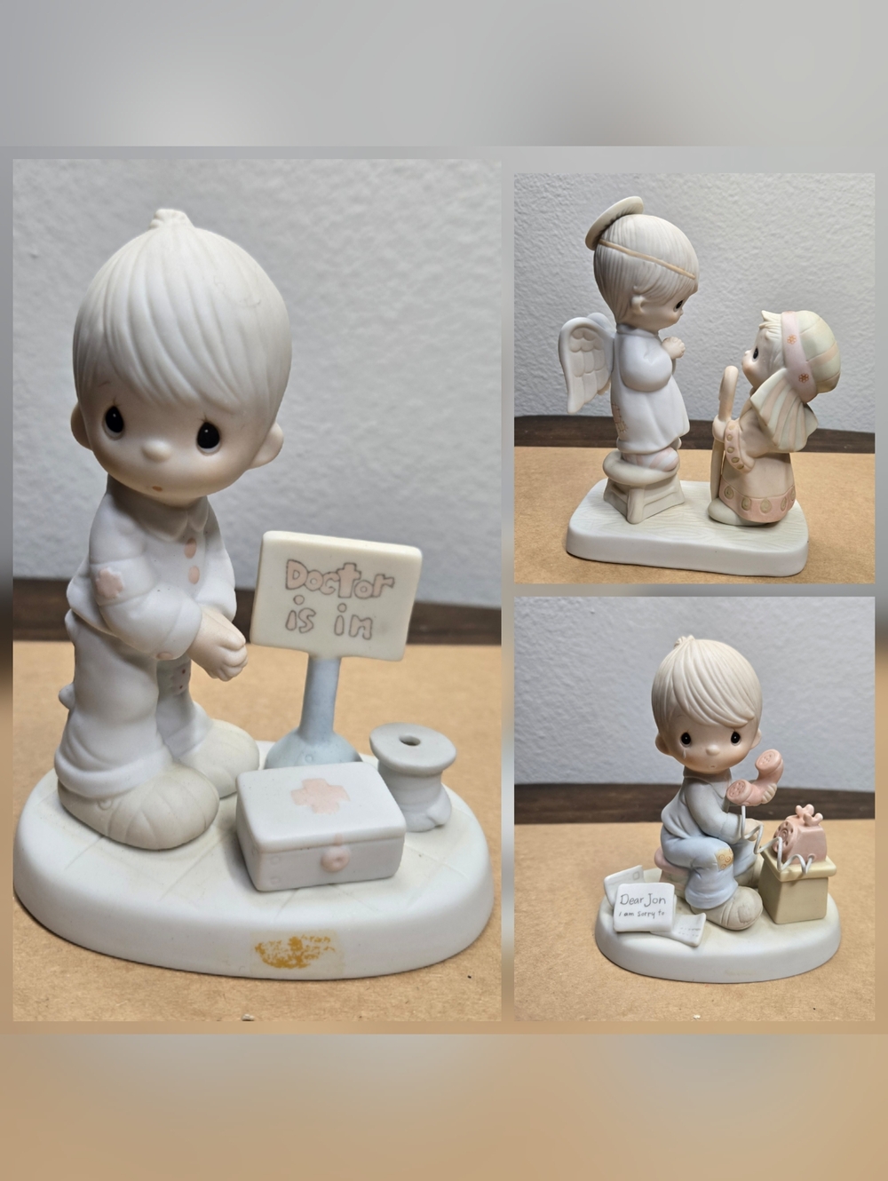 Precious Moments Enesco Lot Of 3 Porcelain Figurines